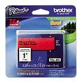 P-Touch Series Standard Adhesive Laminated Labeling Tape Color: Black on Red,