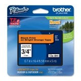 BROTHER Blk on Fluorescent Orange 34 - TZE-B41