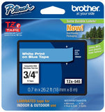 Brother Laminated White on blue 3/4 Inch Tape - Retail Packaging (TZe545) - Retail Packaging