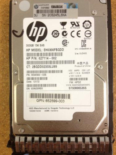 HP 900GB 6G SAS 10K RPM SFF SC Enterprise 900 SAS 16 MB Cache 2.5-Inch Hard  Drive, 652589-B21