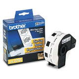 Brother Die-Cut Round Paper Labels, 1" dia, 1000/Roll, White
