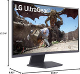 LG 27GS60QC-B UltraGear 27" 1440p HDR 180 Hz Curved Gaming Monitor