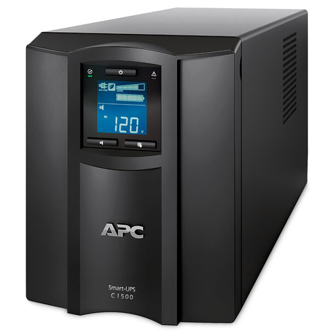 SMC1500C - APC Smart-UPS C, Line Interactive, 1440VA, Tower, 120V, 8x NEMA 5-15R outlets, SmartConnect port, USB and Serial communication, AVR, Graphic LCD