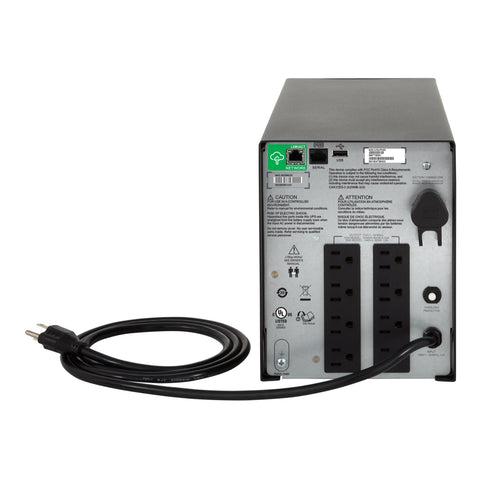 SMC1500C - APC Smart-UPS C, Line Interactive, 1440VA, Tower, 120V, 8x NEMA 5-15R outlets, SmartConnect port, USB and Serial communication, AVR, Graphic LCD