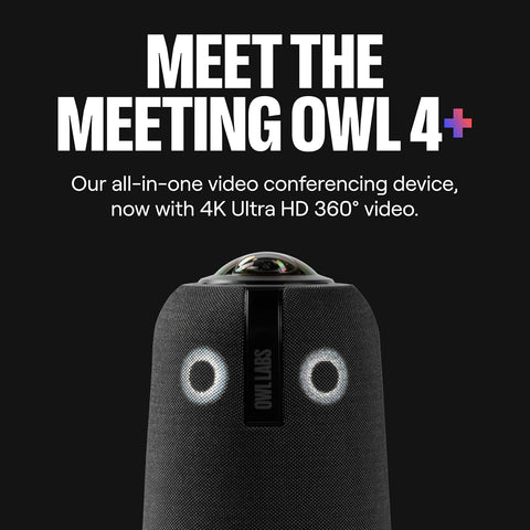 Owl Labs Meeting Owl 4+ UHD 4K 360° Smart Video Conference Camera