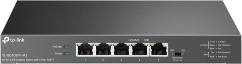 TP-Link TL-SG105PP-M2 5-Port 2.5G PoE++ Compliant Unmanaged Network Switch