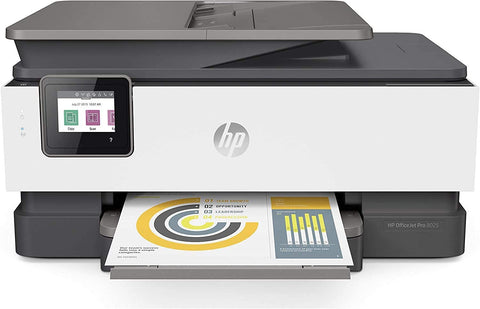 HP - OfficeJet Pro 8025 Wireless All-in-One Instant Ink Ready Inkjet Printer - Gray/White 1KR57A