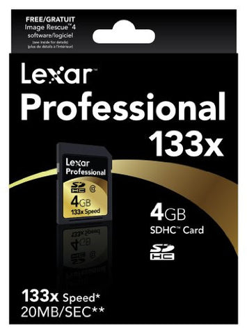 Lexar Professional Series 4 GB 133x Class 6 SDHC Flash Memory Card SD4GB-133-381