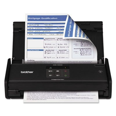 ADS1000W Wireless Compact Scanner, 600 x 600 dpi, 20 Sheet Automatic FeederBrother