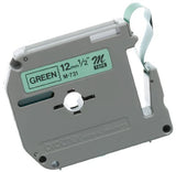 Brother Tape Cartridge 0.5IN Wide, Non-laminated Black On Green (M731)