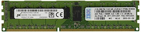 IBM 4GB 1X4GB PC3L-10600 CL9-ECC DDR3 1333MHZ LP RDIMM 4 DDR3 1333 Internal Memory 49Y1407