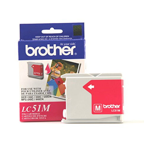 Brother Innobella LC51M Ink Cartridge, 400 Page Yield, Magenta