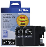 Brother LC1032PKS Printer High Yield Cartridge Ink Black (2-Pack)
