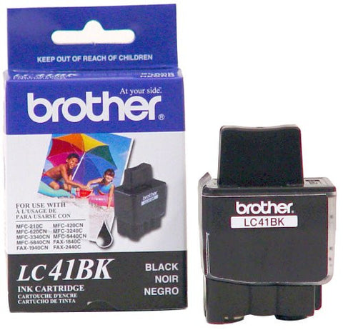 Brother LC41BK Ink Cartridge, 500 Page Yield, Black