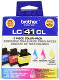 Brother LC41 Color 3 Pack 1 each Cyan, Magenta, Yellow