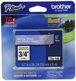 Brother P-Touch Tze Standard Adhesive Laminated Labeling Tape, 3/4W