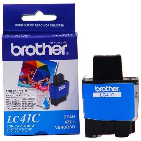 Brother LC41C Ink Cartridge, 400 Page Yield, Cyan